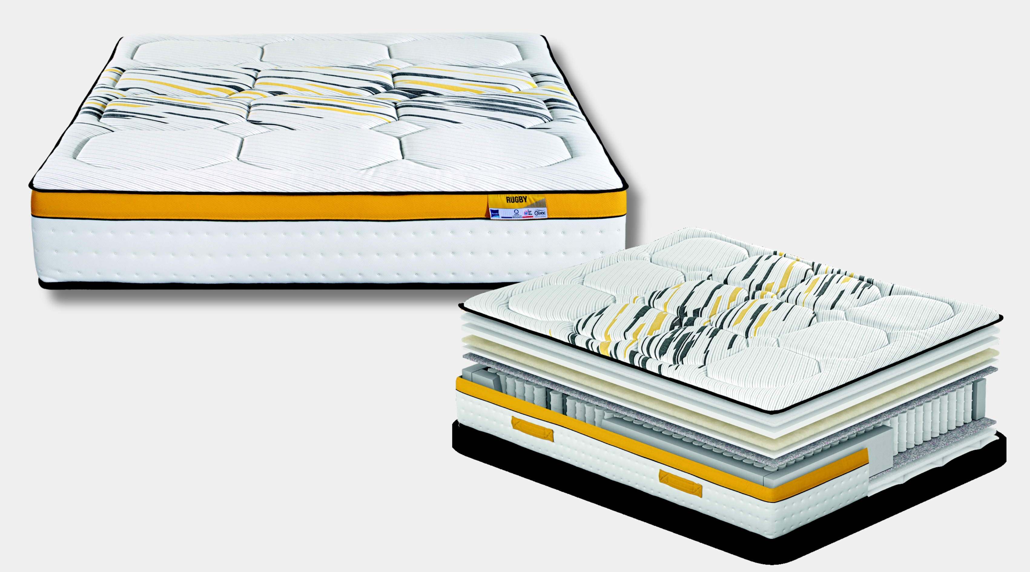 Matelas Rugby grand confort ressorts 29,5 cm fabriqu&eacute; en France &mdash; Le D&eacute;p&ocirc;t Cherbourg