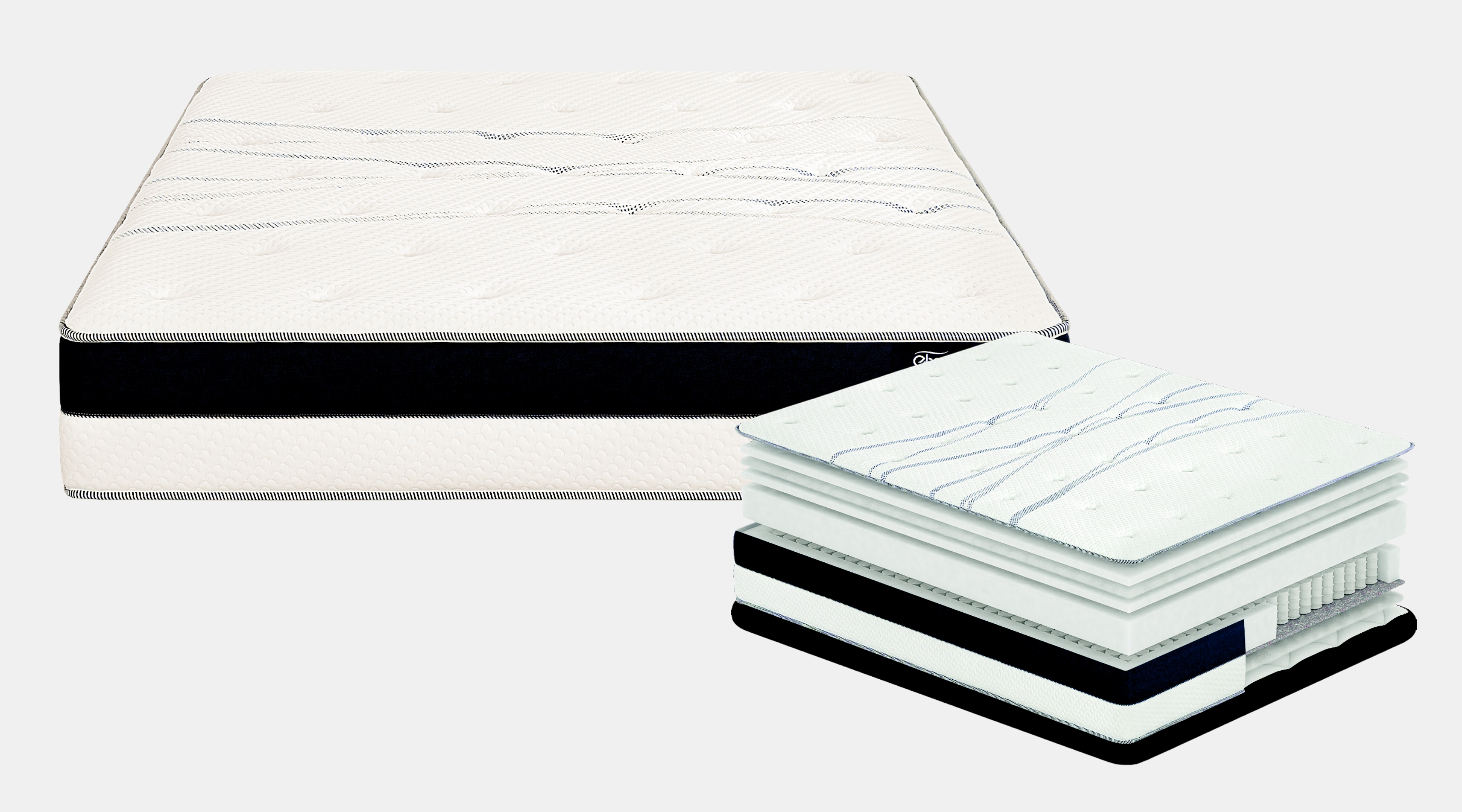 Matelas Hera hybride ressorts ensachés coutil Fresh-Touch fabriqué en France — Le Dépôt Cherbourg